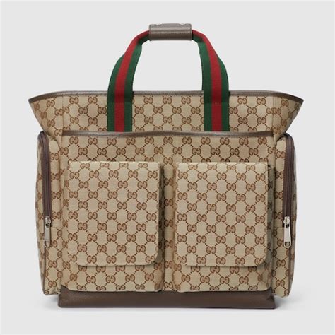 Gucci Bolsa para bebés de lona Original GG